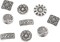 Metal Buttons - 50Pcs Assorted Mixed Vintage Style Engraved Flower Decorative Round Buttons for Crafts Sewing Coats Jeans Suits DIY